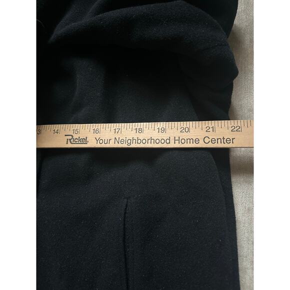 Vintage wool angora mink collar woman coat black gray DOBROYD retro overcoat S - Picture 12 of 16